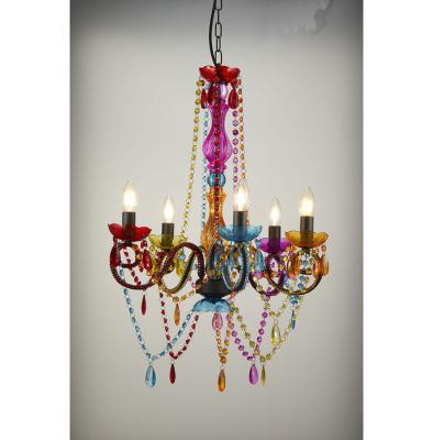 China Industrial Turkish Mosaic Lantern Pendant Lamp Hanging Decorative Multicolor Acrylic Acrylic Morocco Chandelier Light for sale