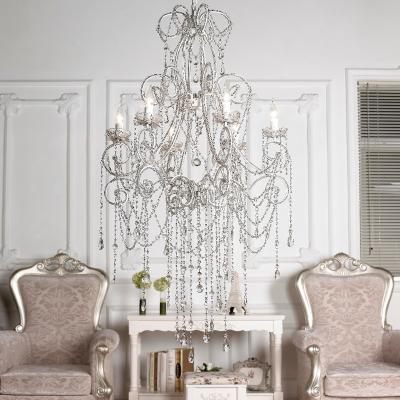 China Large Modern Luxury Hanging Lights For Bedroom Wedding Decor Chandelier Crystal for sale