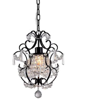 China Wholesale Modern Black Bedroom Chandelier Antique Wrought Iron Lights Pendant Lighting for sale