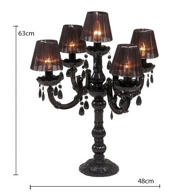 China Traditional Wedding Decoration Crystal Candelabra Position Chandelier Table Lamp for sale