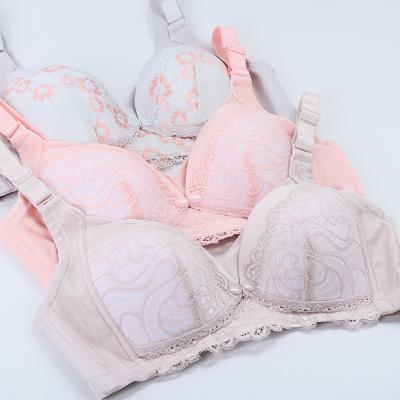 China Hot Selling Maternity Bra Breathable Plus Size Nursing Bra Breathable Wire Free Front Closure Push Up Feeding Bra For Pregnant Lady for sale