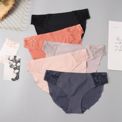 China Sexy Women's Collage Shorts Ladies Panties Anti-Static High Quality Underwear Lingerie Briefs Lace Up Bikini Panties for sale