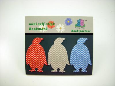 China OEM design Recyclable Blue PET Self-stick Animal Shaped Custom Printed Bookmarks for sale