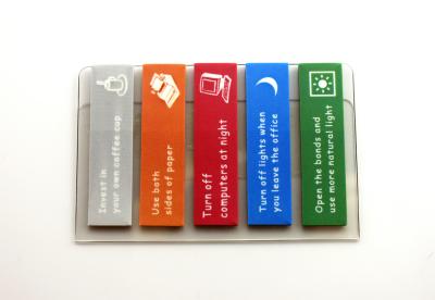 China Promotional Colorful Design PET Personalized Memo Pads , Customized Sticky Notes for sale