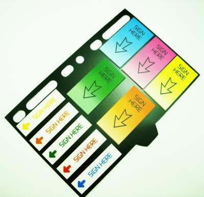 China Recyclable Customizable Printed Sticky Note Pads , Color Coded Notes For Page Marker for sale