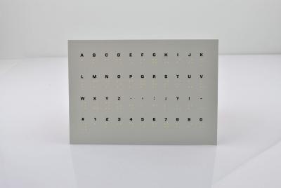 China OEM ROHS Paper Material Digital Printing Braille Flashcards With Transparent Dots for sale