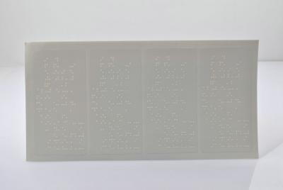 China ROHS PVC / PET Removable Strong Adhesive Custom Transparent Label Braille Stickers for sale