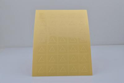 China Custom Portable Transparent Yellow Braille Stickers With ROHS Materials For Gift Box for sale