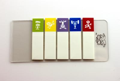 China Custom Eco-friendly PET Removable 12mm*45mm Colored Sticky Notes / Mini Memo Pads for sale