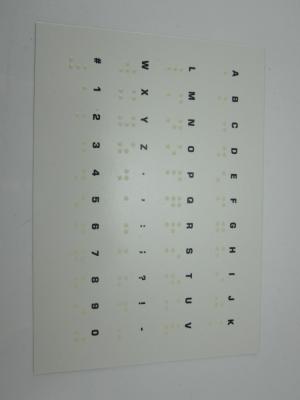 China Recycled Alphabet Cards Braille Learning Tools For The Blind With Good Feeling Dots for sale