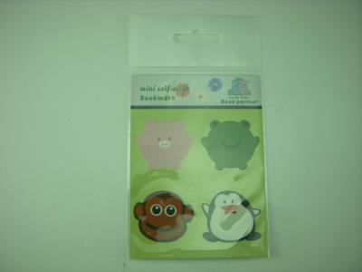 China ROHS PET Material , Pig Monkey Frog Penguin Shap Custom Printed Bookmarks For Classifying for sale