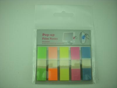 China Customized Colored Rectangle PET Pop - up Sticky Notes , Scratch Memo Pads for Reports for sale