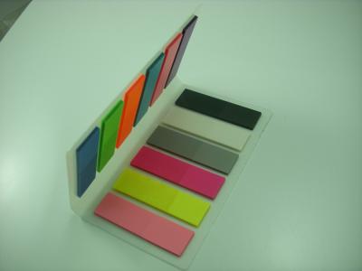 China Eco - friendly PET Colorful Sticky Magnetic Stationery Personalized Memo Pad , Post - It Notes for sale