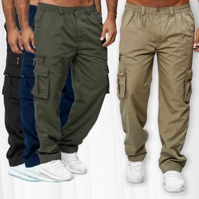 China Anti-static men's autumn pants and new winter teenage men's casual foot pants camouflage sports loose pants coveralls wholesale for sale