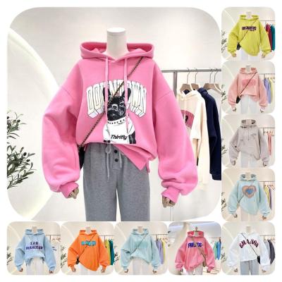 China Wholesale 2022 Autumn/Winter Hot Fashion Women's Casual Style Half Sleeve White Long Sleeve Pullover Hoodie Solid Anti-Shrink for sale