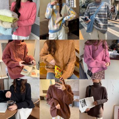 China Wholesale Women's Anti-Shrink Oversized Sweater Clothing Cashmere Sheer Jumper Knitwear Sweaters for sale