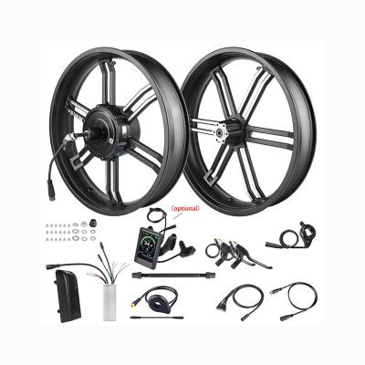 China Two Rim Bafang 48V 750W Electric Integrate Motor Wheels Electric Bike Conversion Kit For 20 Inch Fat Bike Rear Hub Drive Motor for sale