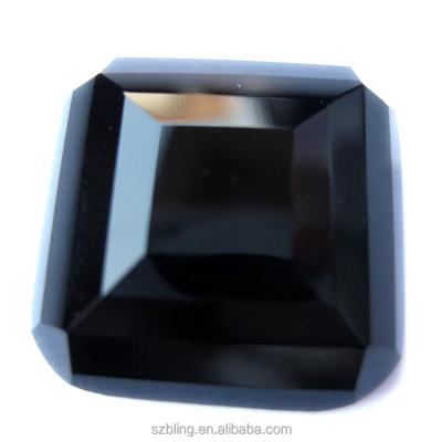 China High Quality Agate Gemstone Black Onyx Faceted Square Cabochon for sale