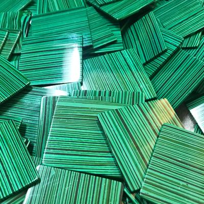 China Polished Synthetic Malachite Squares 40x40x2mm for sale