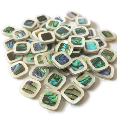 China Jewelry / Costume Jewelry Making 10mm White BROOM Inlaid Abalone Mosaics For Making Earrings, Rings, Cufflinks for sale