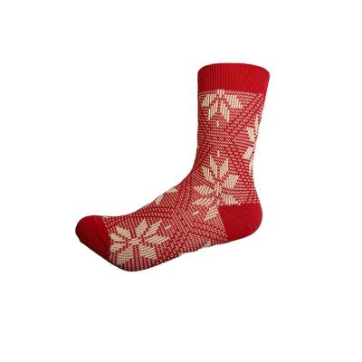 China Spandex 2.2% cotton 83% 14.8% polyester fiber same style for men and women / unisex fashion long socks ladies warm Chinese red sock for sale