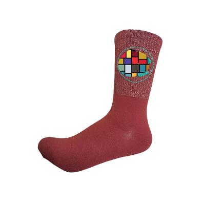 China Sporty Ware Women's Fashion Socks Glitter Silver Cotton Socks Stockings for sale