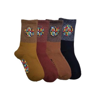 China Fashionable Casual Lady Sporty Casual Unisex Sports Socks Cotton Ladies Silver Stockings for sale