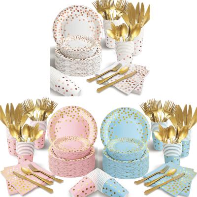 China Disposable Supplies Kit Tableware Party Cutlery Set Morden's Deluxe Birthday for sale