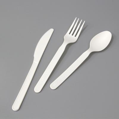 China CPLA Cpla Disposable Biodegradable Single Use Pla Set Compostable Fork Utensil Cutlery for sale