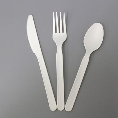 China Green CPLA Cpla Eco Setsv and Cutlery 50pcs Biodegradable Compostable for sale