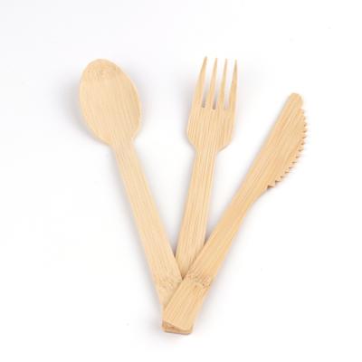 China Eco - Friendly Disposable Heavy Duty Cutlery Set 9mm Bamboo Fork 200pcs To Go Bamboo Fork for sale