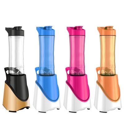 China Multifunctional Multiple Colors Available Powerful Four-leaf Blade Portable Travel Blender Cup Fruit Blender for sale