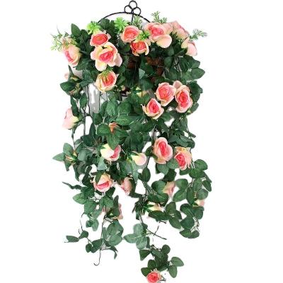 China Premium Rose Wall Flowers Hanging Basket Simulation Rose of Natural Touch Quality Artificial Flowers for Party Wedding Home Decoration for sale