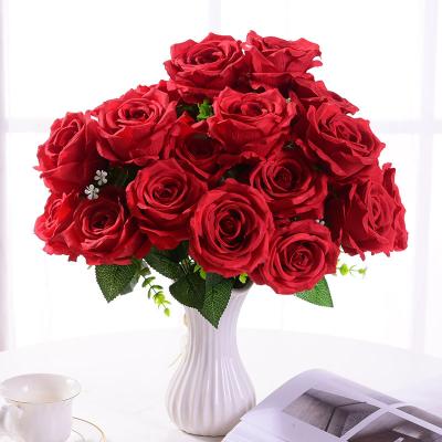 China Wholesale Natural Rose Flower Artificial Flower For Wedding Stage Wall Decoration Contact Factory Direct Sales for sale