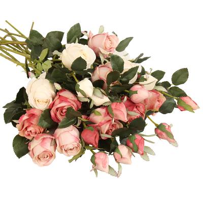 China Contact Manufacturer Spot Wholesale Silk Rose Flower High Quality Home Decoration Artificial Flowers Natural Decoration for sale