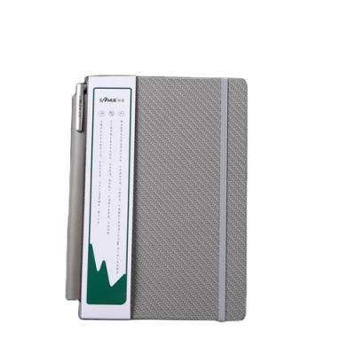 China Gray B6 Hardcover Carbon Fiber PU Thermo Hardcover Notepad Notebook Journal Notebook with Elastic Band and Pen Sleeve for sale