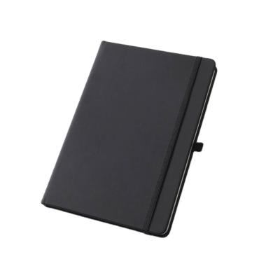 China Wholesale Retail Cheap Leather Hardcover Customized Notebook Black 80 Sheets Journal A5 Hardcover PU Printing Custom for sale