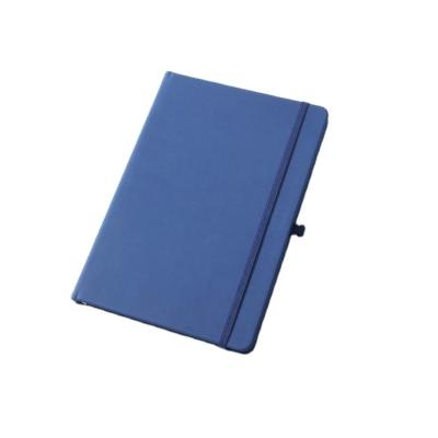 China Wholesale Retail Cheap Leather Hard Cover Book PU Cover Notebook A5 80 Blue Sheets for sale