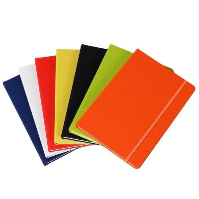 China Cheap Leather Hardcover Book PU A5 Notepad Diary Notebook With Elastic Band Strap for sale