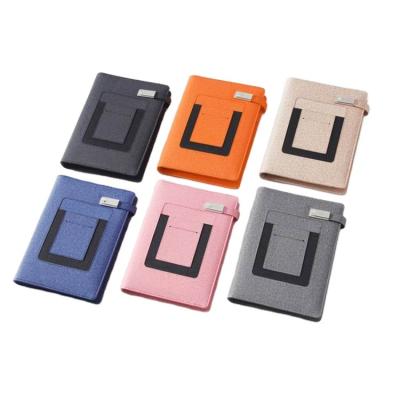 China Leather Hardcover Book Fashion A5 Filler Notebook with 8000mAh Powerbank and 16G USB Flash Drive for sale