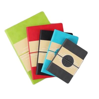 China Custom Logo Softcover A5 PU Leather Travel Notebook With Elastic Band for sale