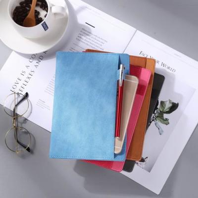 China Fashion A5 PU Hardcover Thermo Notebook Notepad Journal Notebook with Pen Loop and Big Pocket for Office School Company for sale