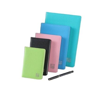 China Custom Leather Colorful Notebook PVC A5 Hardcover Notebook Diary Notebook for sale