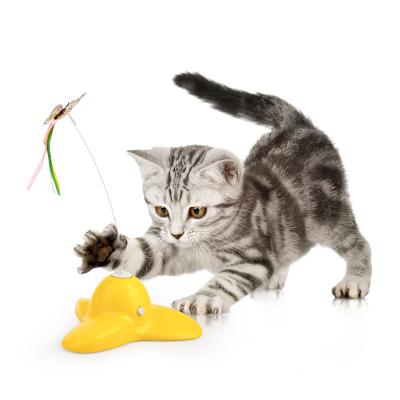 China New Cat Enigma Smart Interactive Flying Indoor Electric Unique Funny Custom Viable Insect Rotating Butterfly Toys For Pet Cats for sale