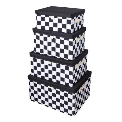 China High Quality Foldable Universal Household Cloth Durable Oxford Storage Bins For Clothes Desk Organizer Toys Books for sale