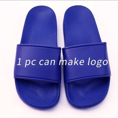 China Fashion Trend Comfy Multiple Colors Black White Logo Rubber Slippers Slides Sandals Custom Made For Women Men for sale