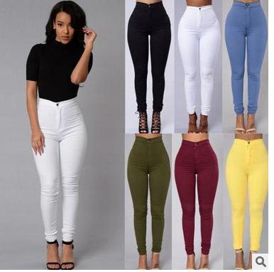 China Factory Wholesale Anti-Wrinkle Women Full Length Pants High Waisted Pencil Pants for sale