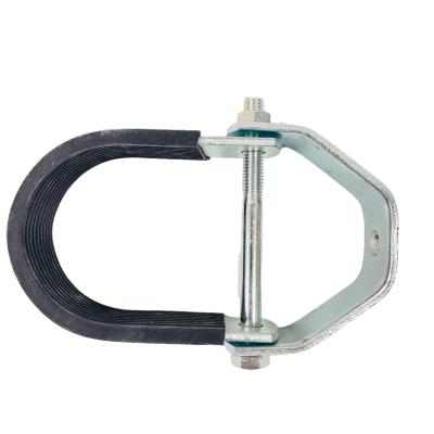 China stainless steel pipe clamp for pipeline support hanger system in construction u type seismic pipe clamp for sale