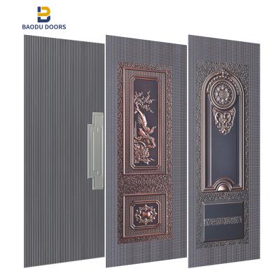 China Modern Exterior Mold Metal Stamped Steel Metal Door Skin for sale