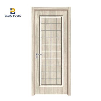 China Latest Modern Design PVC Door MDF Interior Door Wooden Room Door for sale